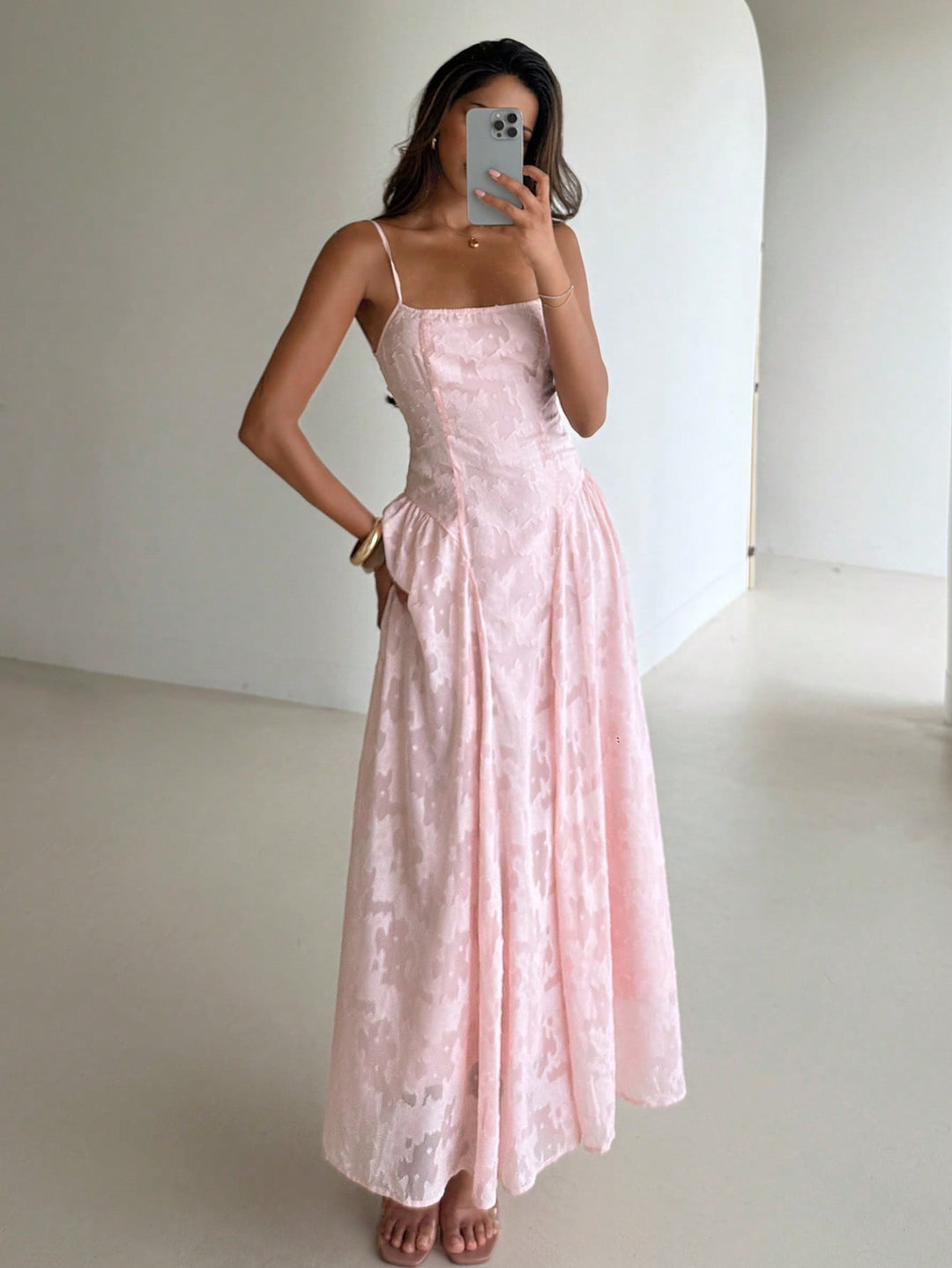 Rochie maxi SHEIN, roz