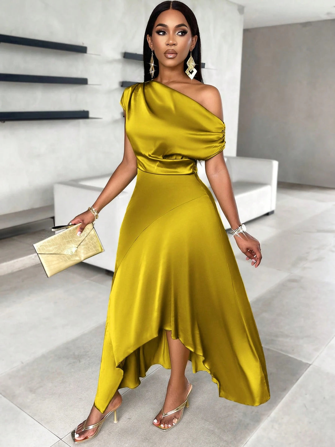 Rochie maxi SHEIN, galben