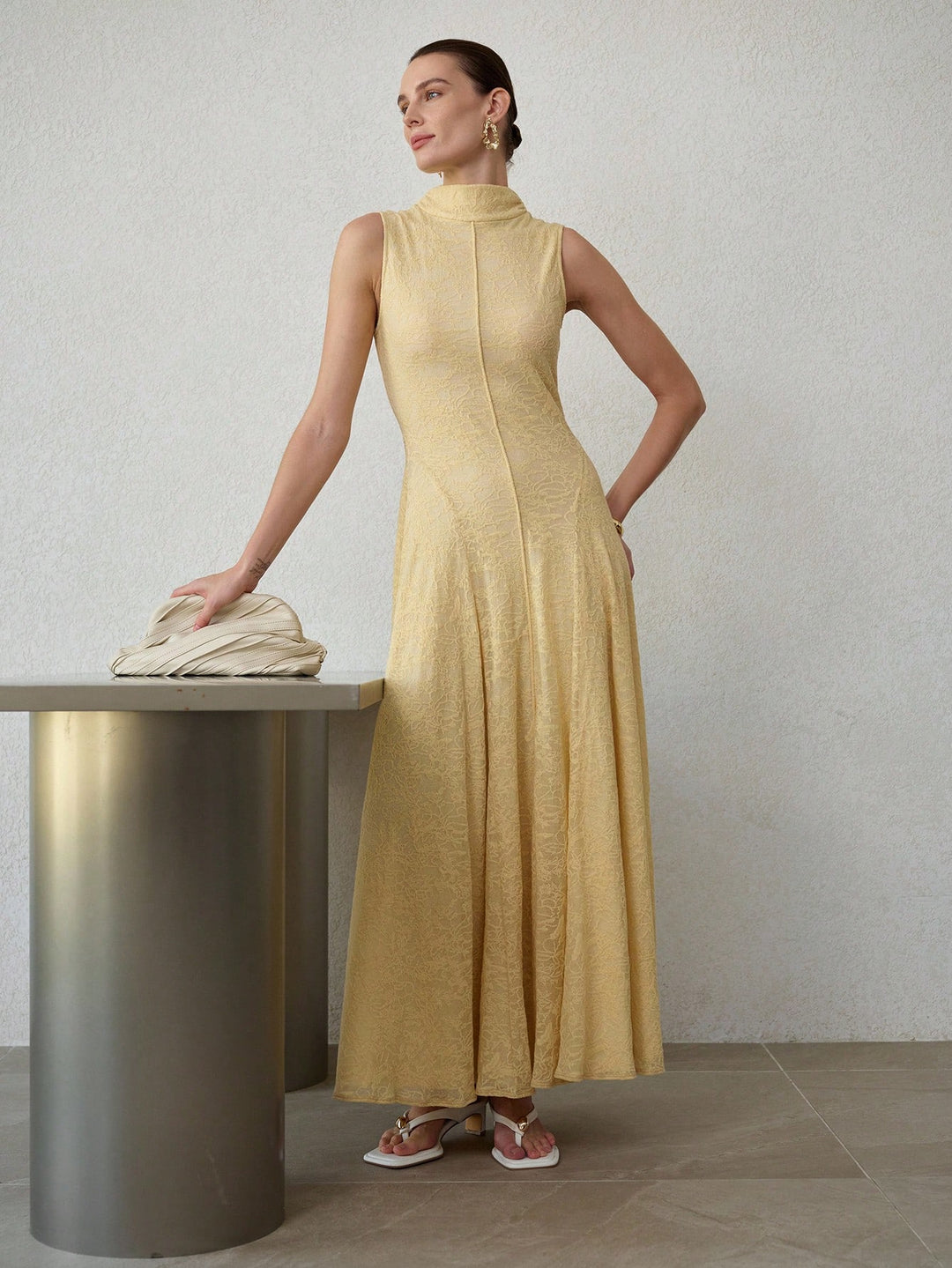 Rochie maxi SHEIN, galben