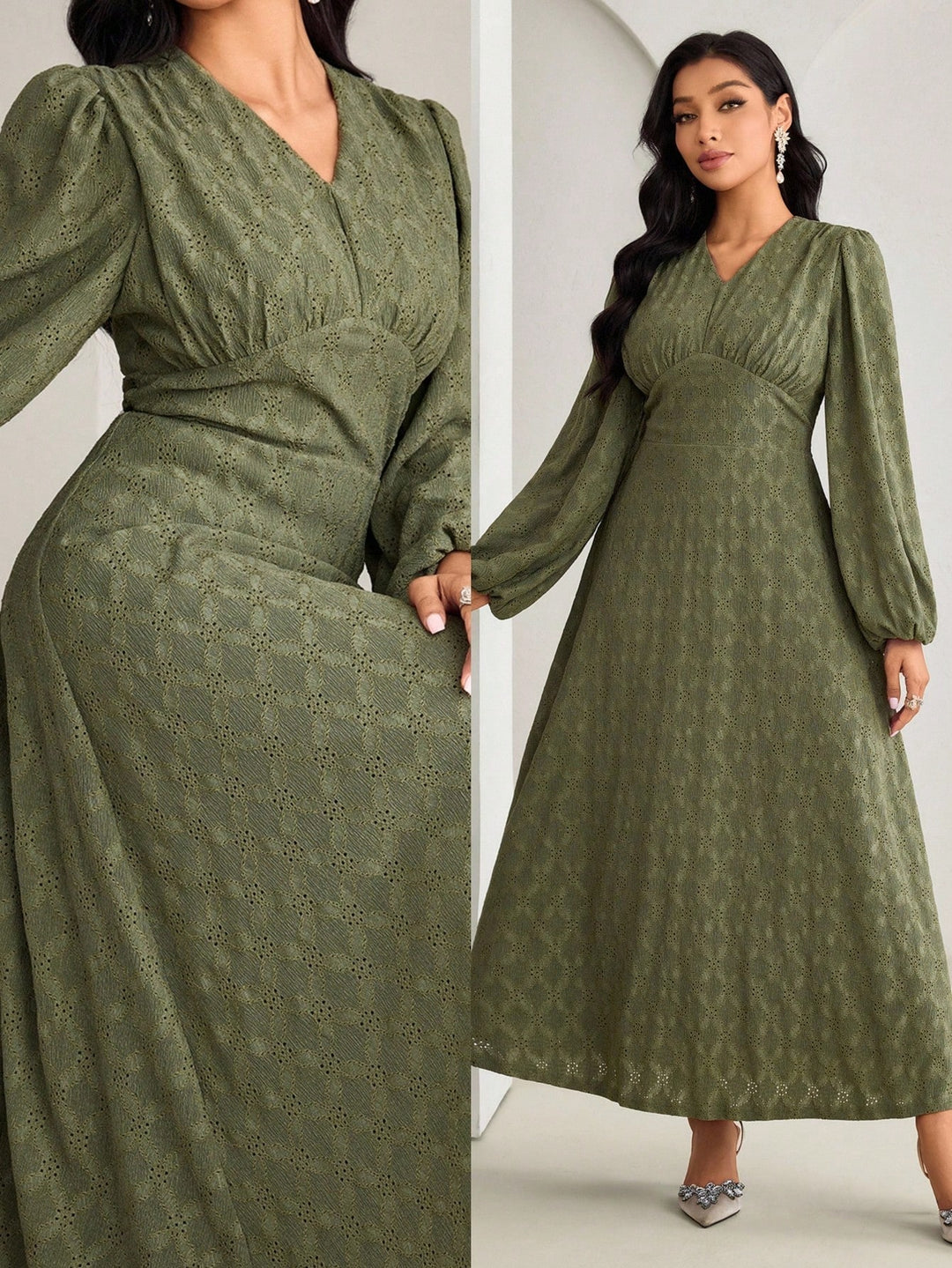Rochie maxi SHEIN, verde