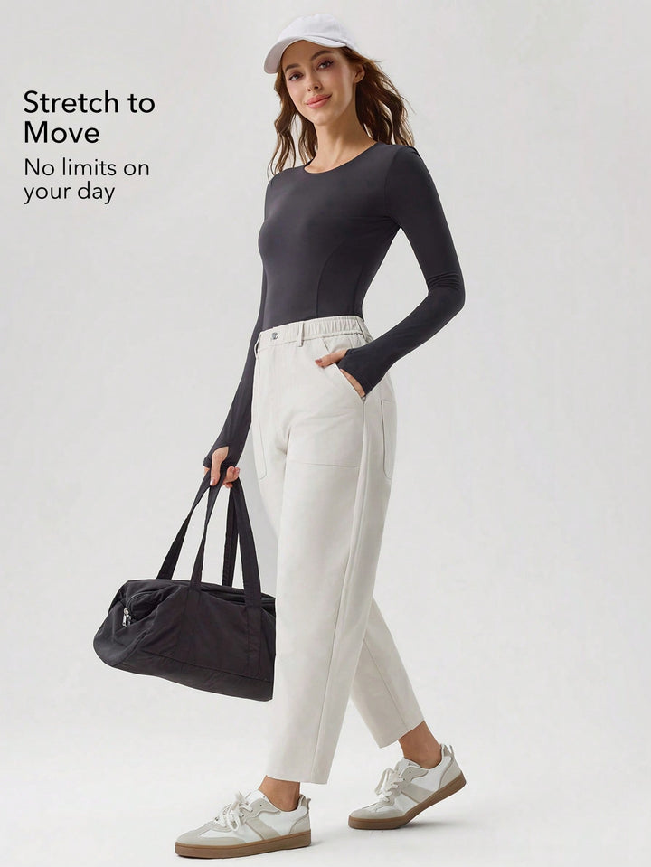 Pantaloni SHEIN, alb