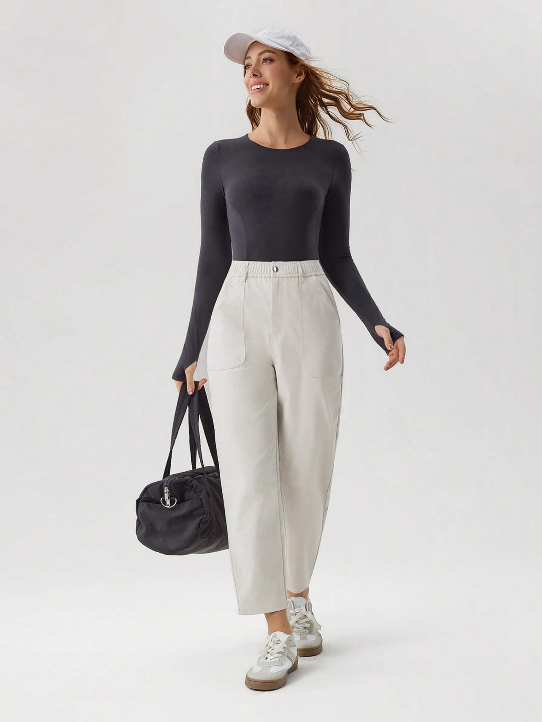 Pantaloni SHEIN, alb