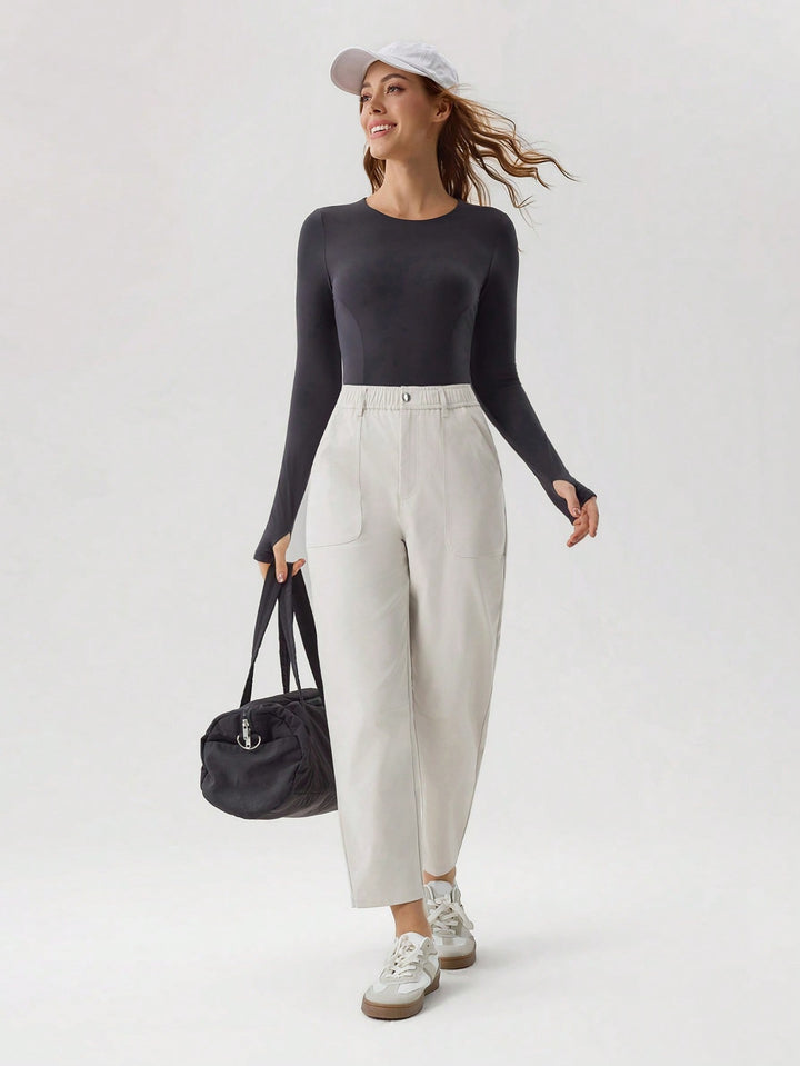 Pantaloni SHEIN, alb