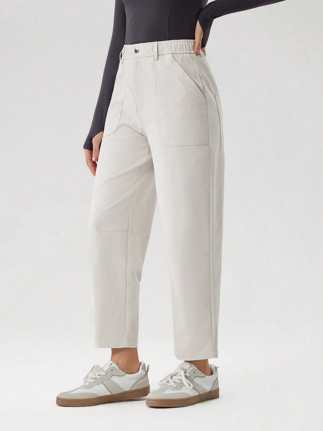 Pantaloni SHEIN, alb
