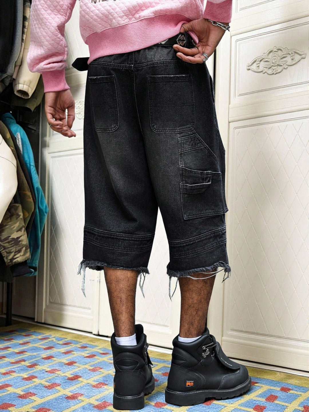 Pantaloni scurți SHEIN, negru