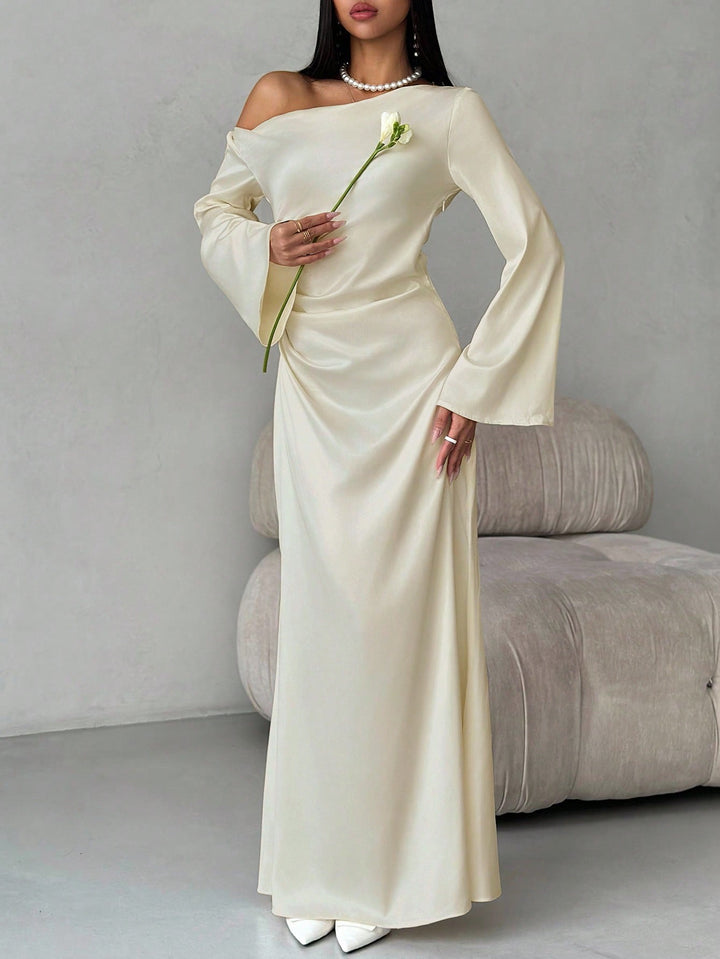 Rochie maxi SHEIN, crem