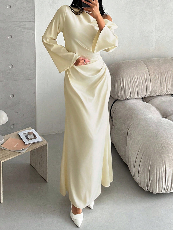 Rochie maxi SHEIN, crem