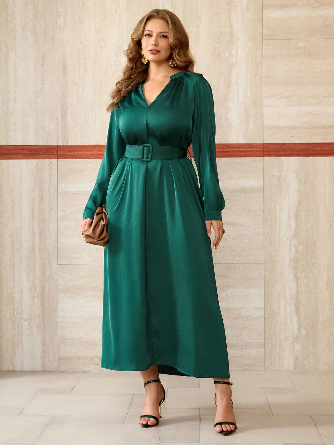 Rochie SHEIN, kaki