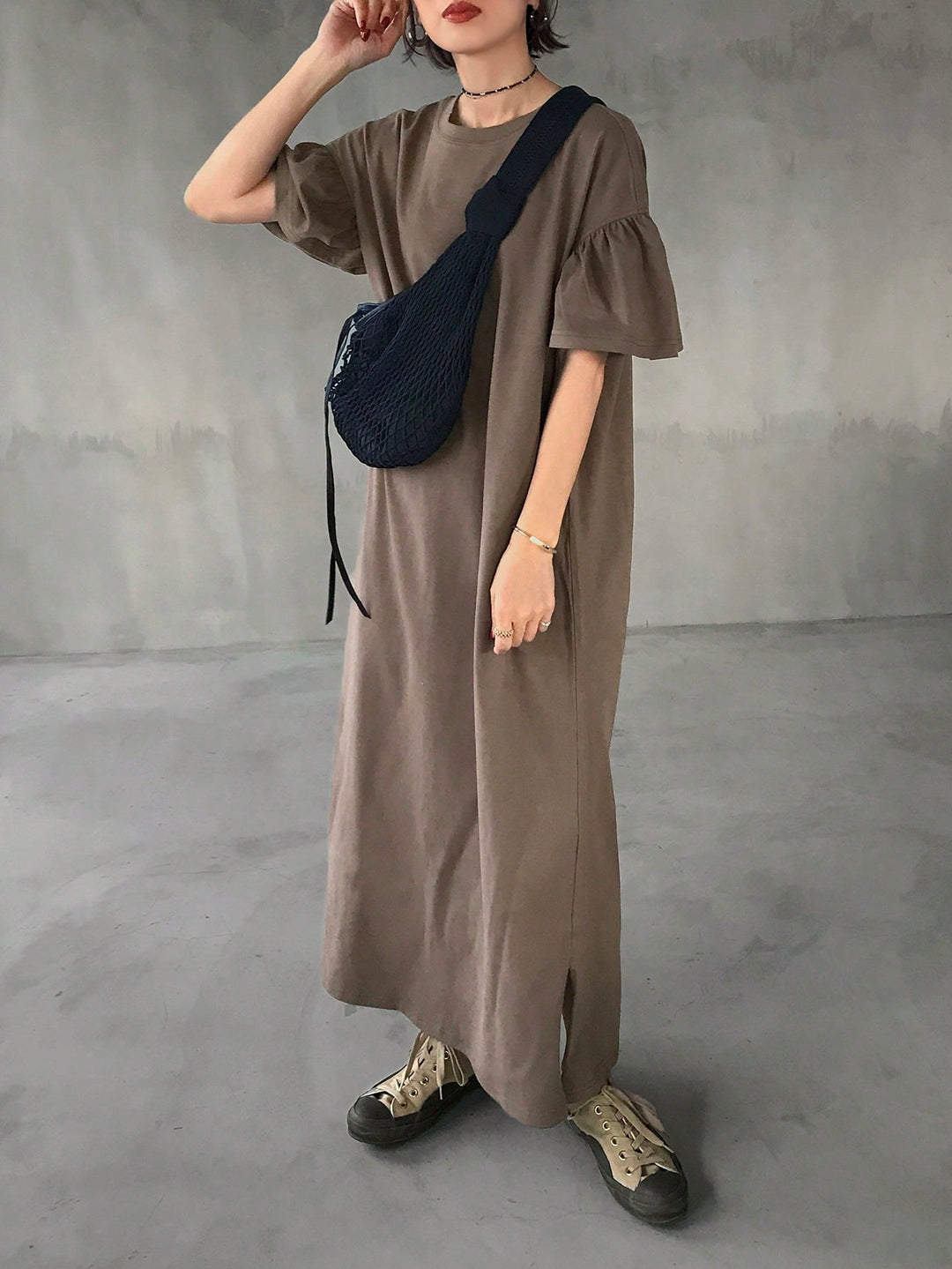 Rochie maxi SHEIN, maro