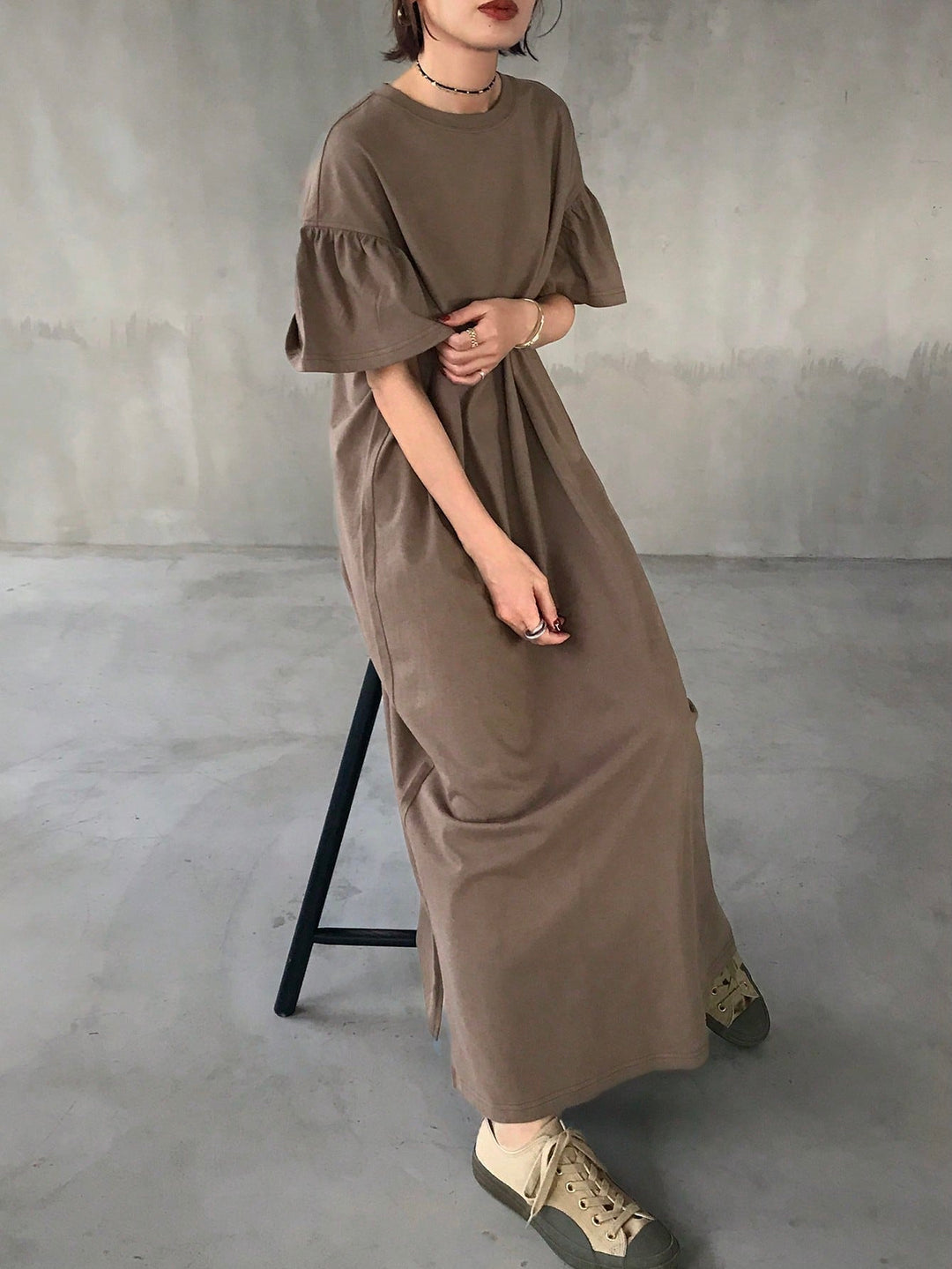 Rochie maxi SHEIN, maro