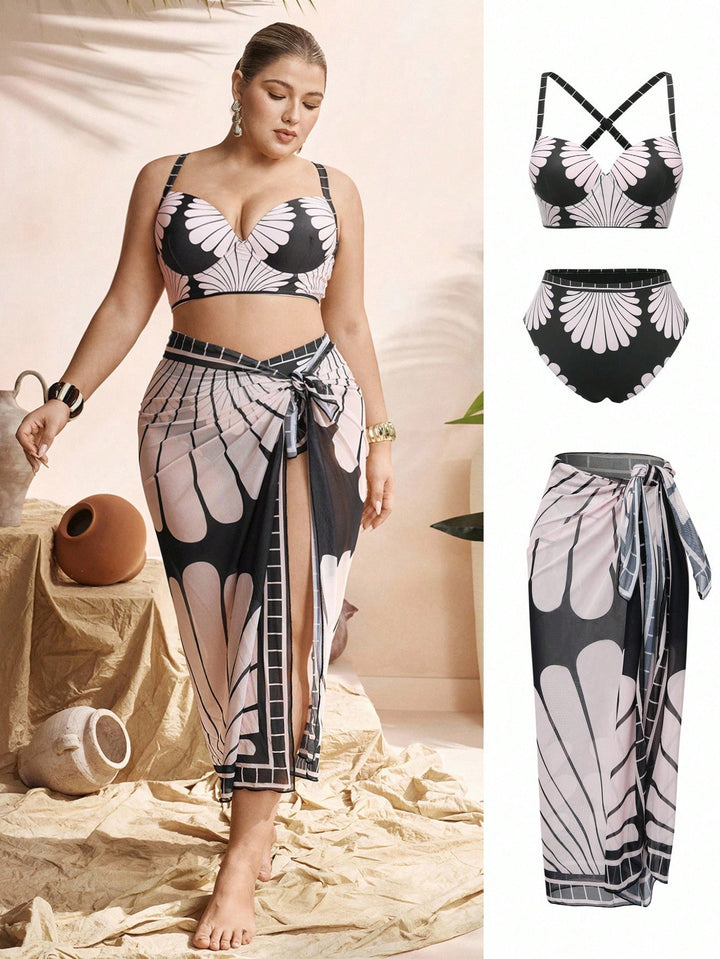 Set bikini de baie SHEIN, negru