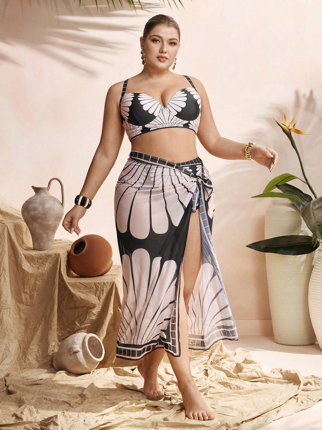 Set bikini de baie SHEIN, negru
