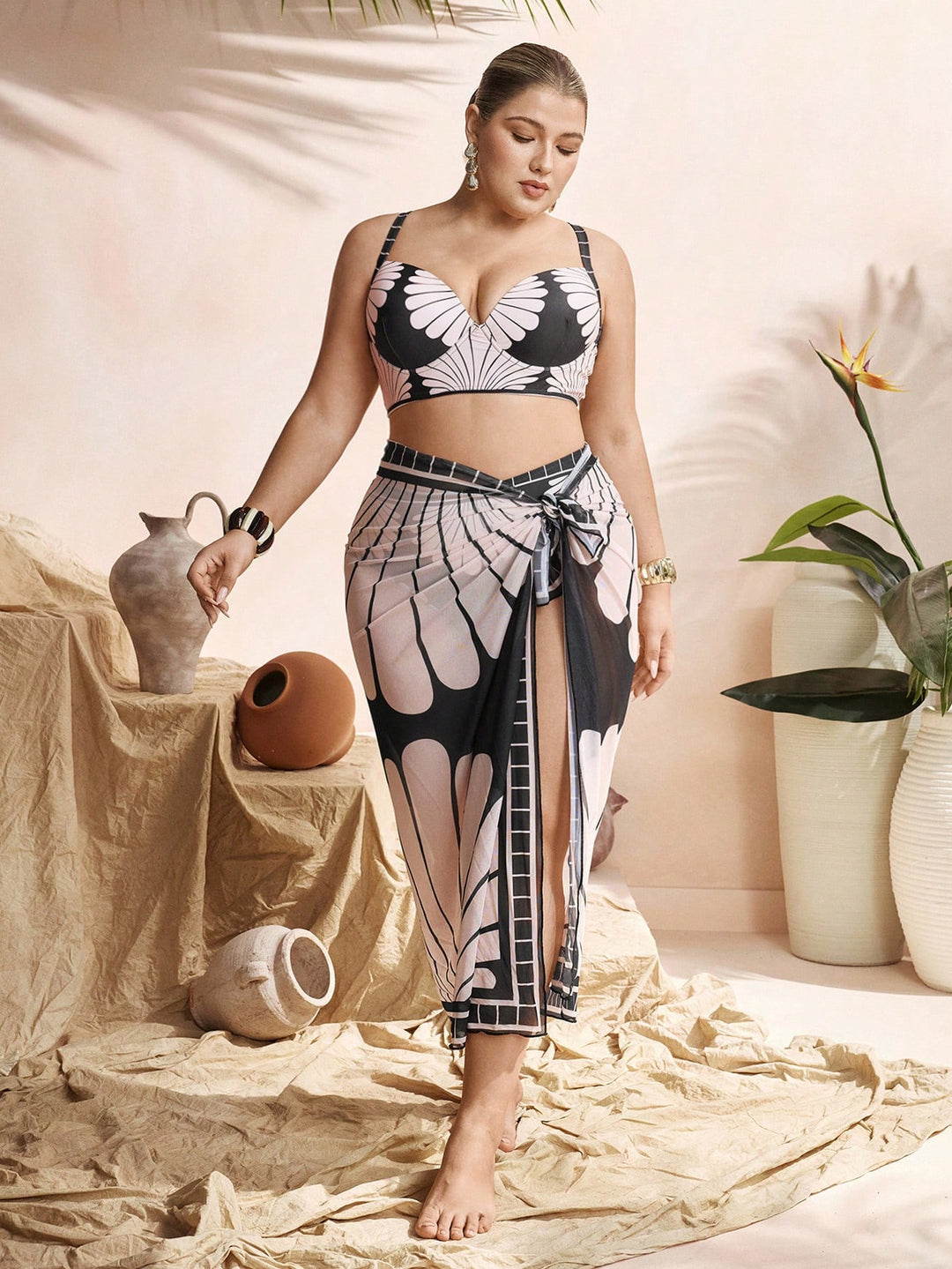 Set bikini de baie SHEIN, negru