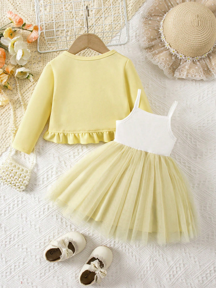 Set rochie și cardigan SHEIN, galben