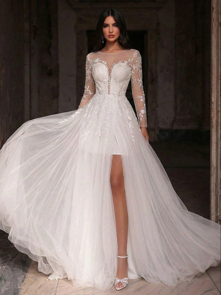Rochie de mireasă SHEIN, bej