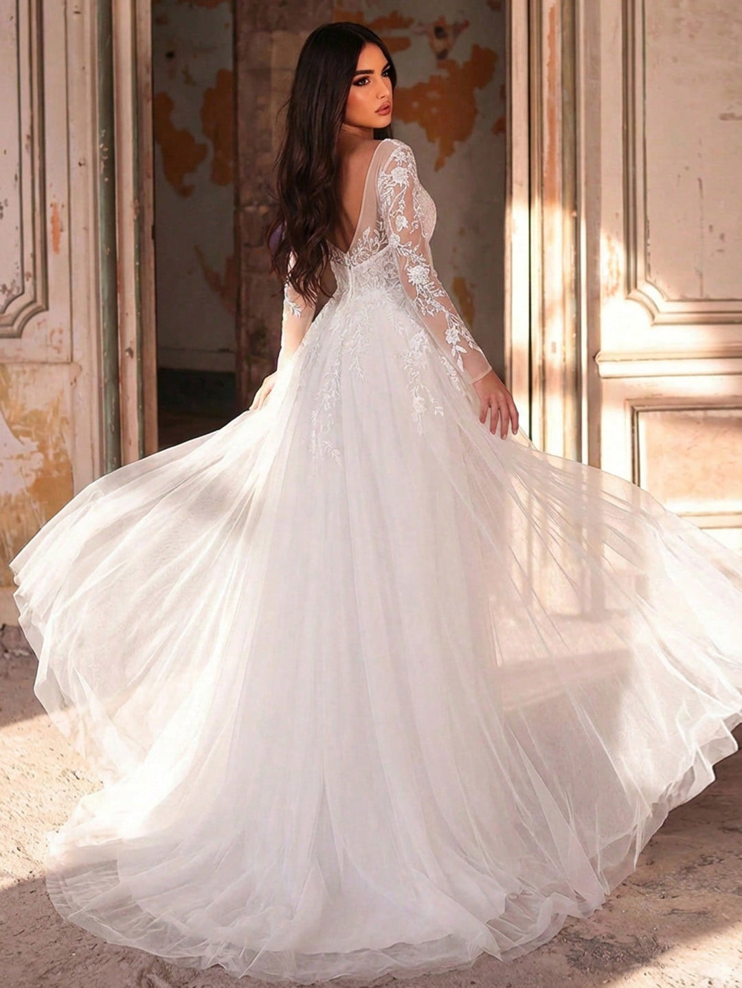 Rochie de mireasă SHEIN, bej