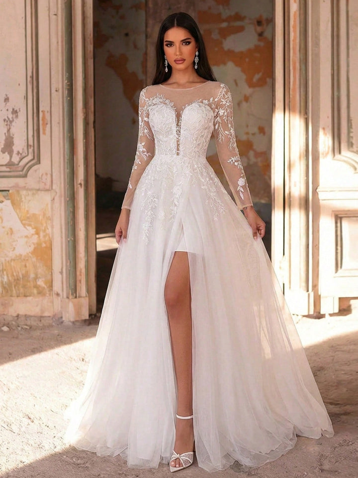 Rochie de mireasă SHEIN, bej