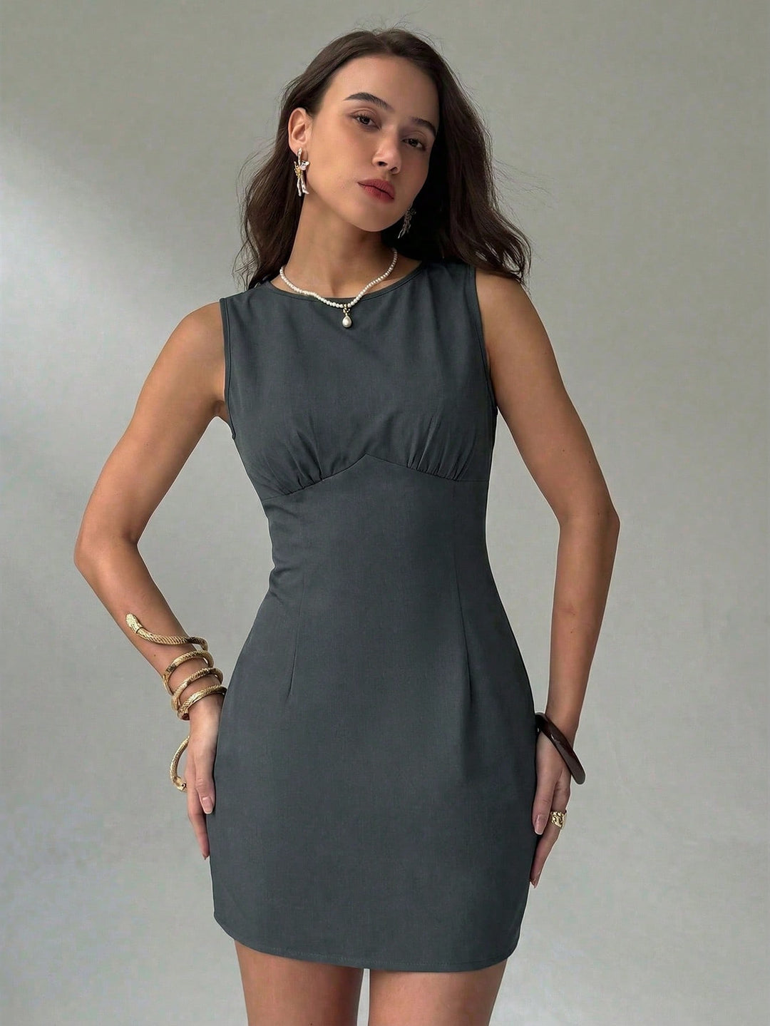 Rochie mini SHEIN, gri