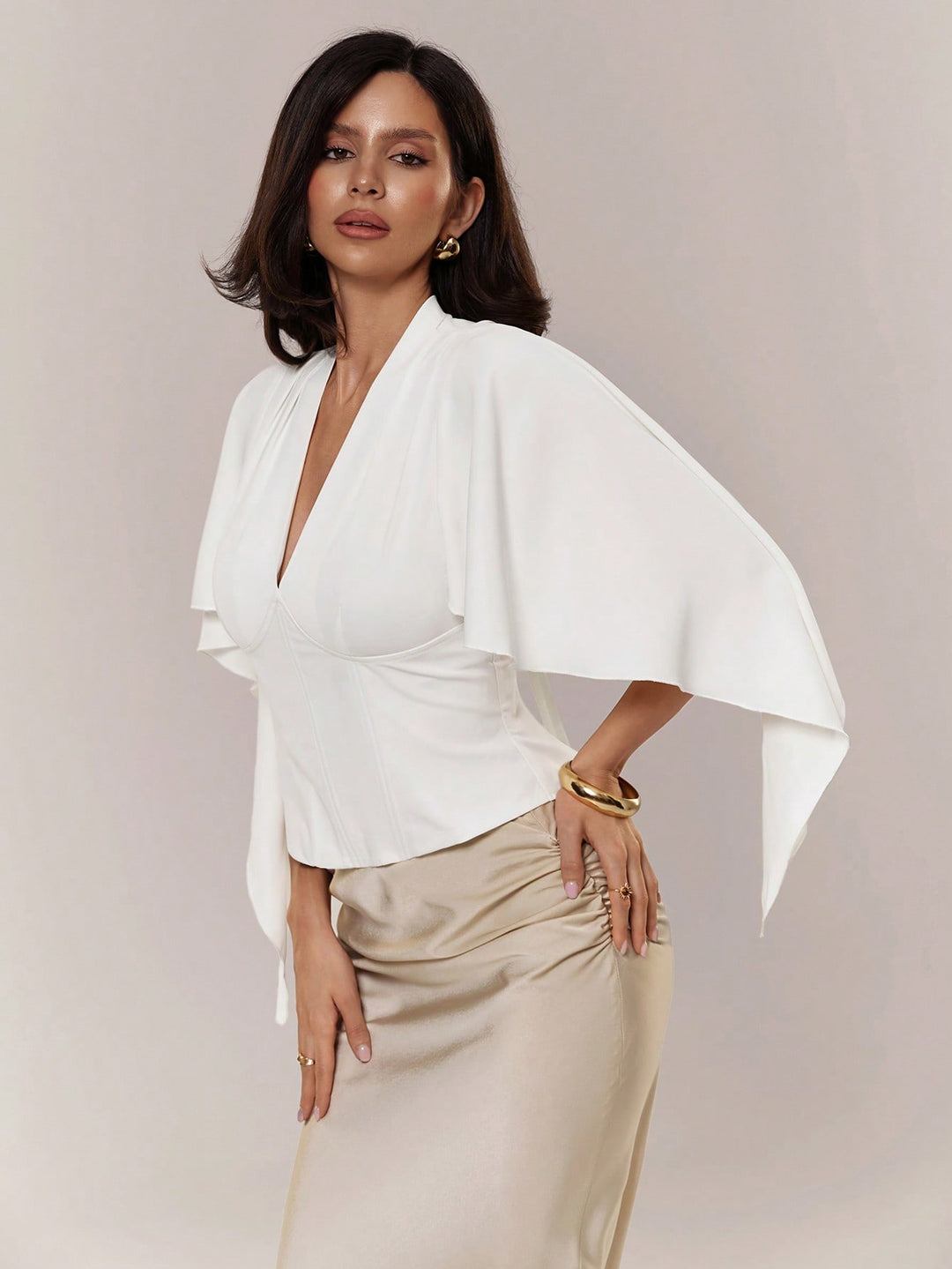 Top SHEIN, alb