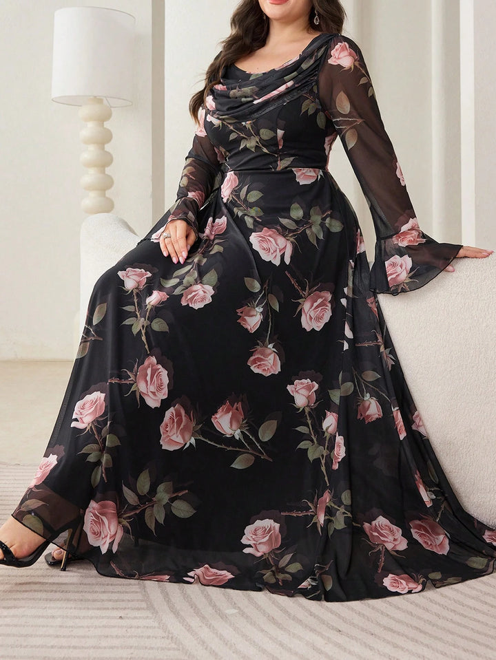 Rochie maxi SHEIN, mix culori