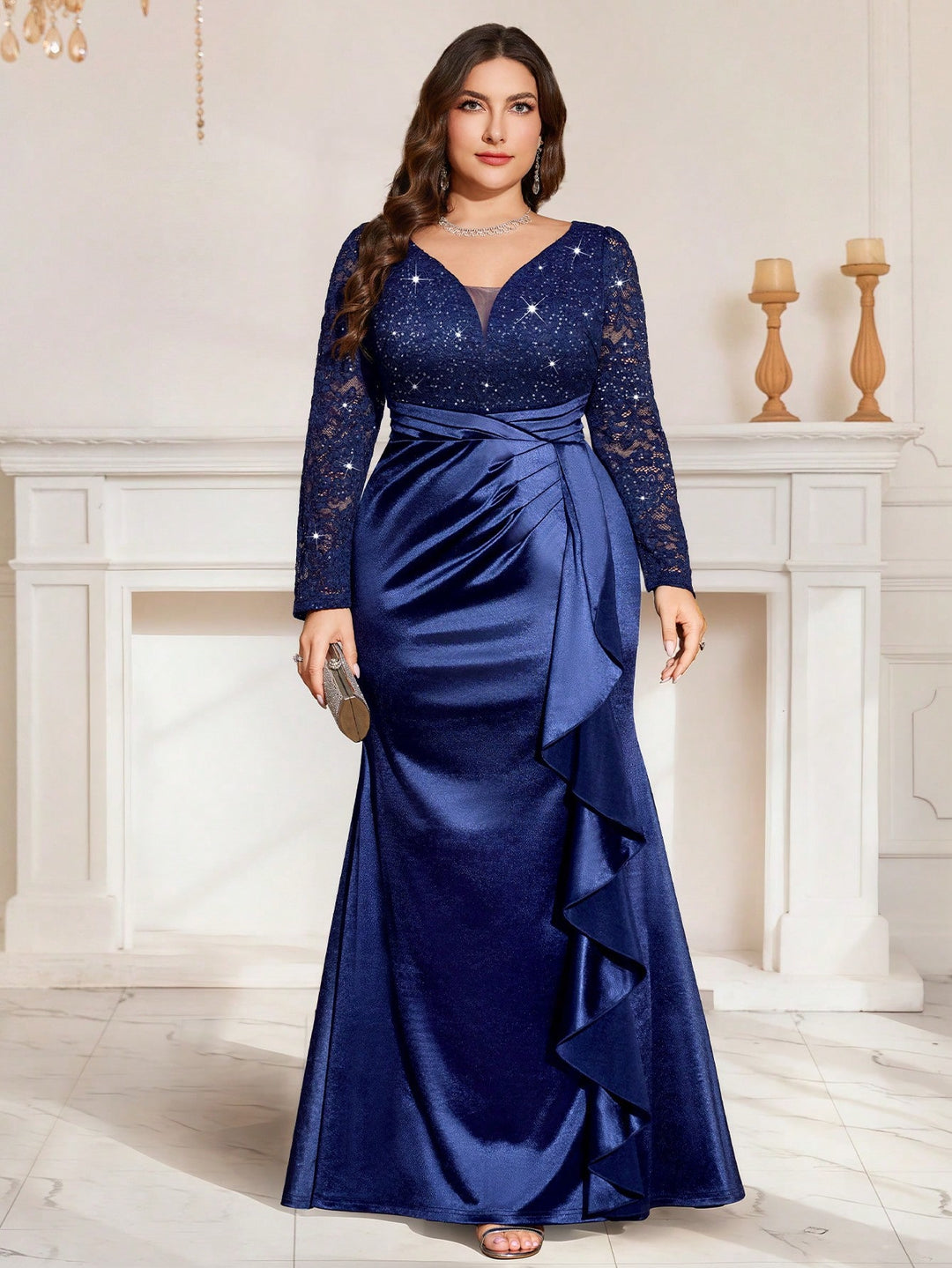 Rochie de ocazie SHEIN, albastru