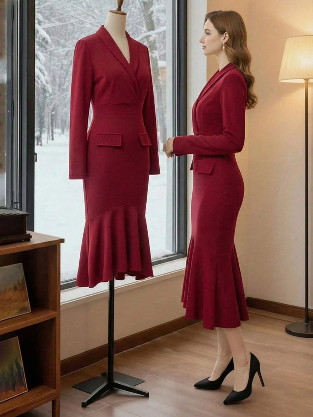 Rochie maxi SHEIN, roșu