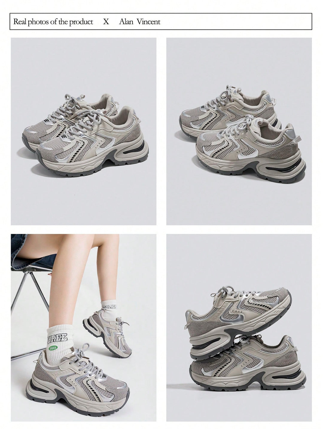 Pantofi sport SHEIN, gri