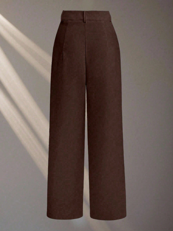 Pantaloni SHEIN, maro