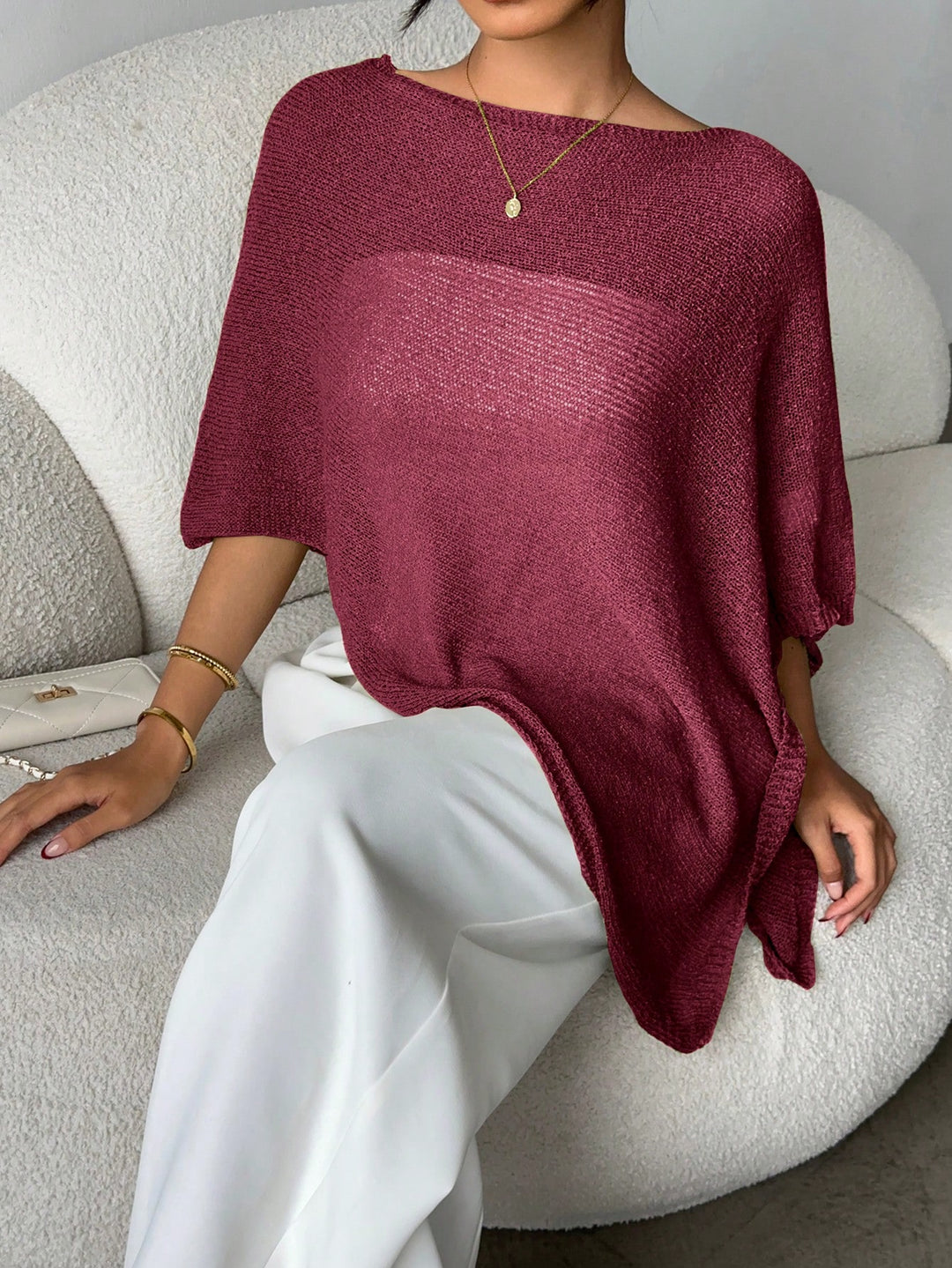 Poncho SHEIN, vișiniu