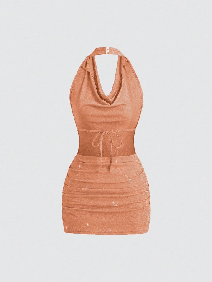 Rochie mini SHEIN, portocaliu