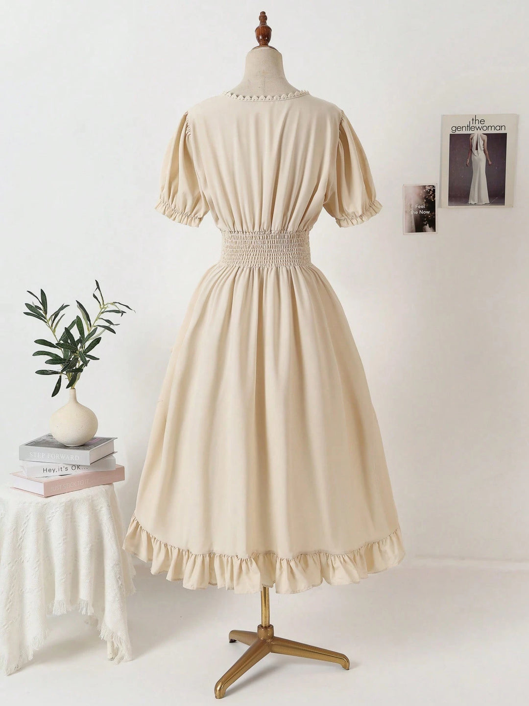 Rochie midi SHEIN, crem