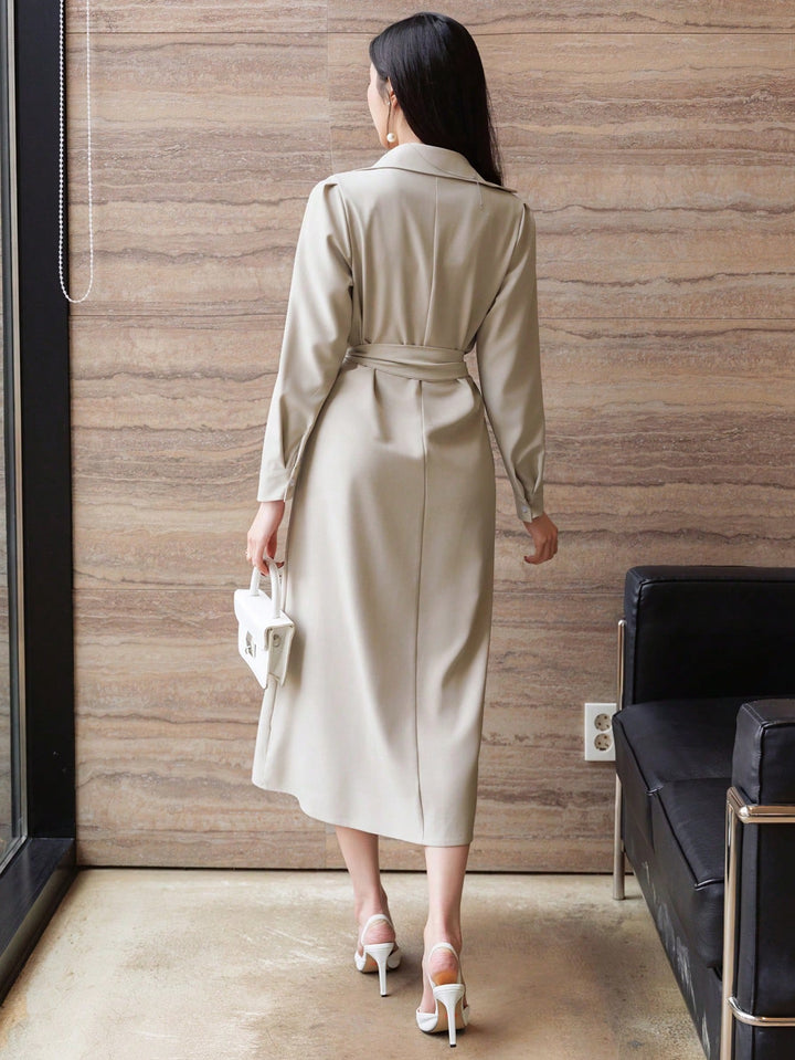 Rochie maxi SHEIN, bej