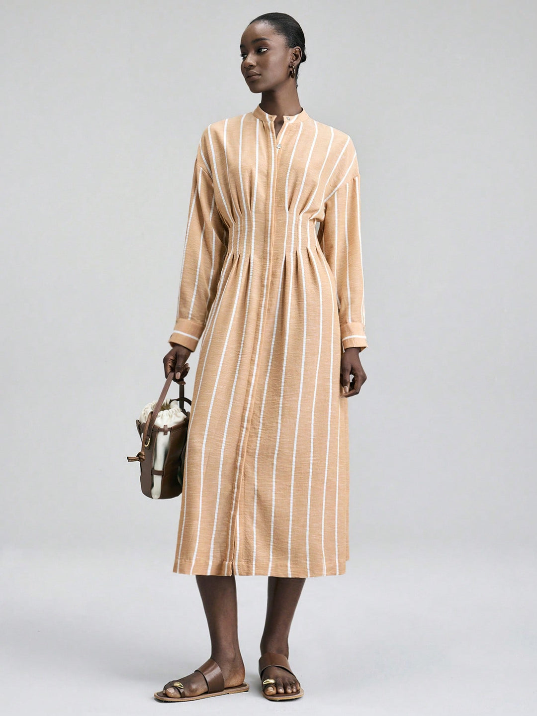Rochie midi SHEIN, kaki