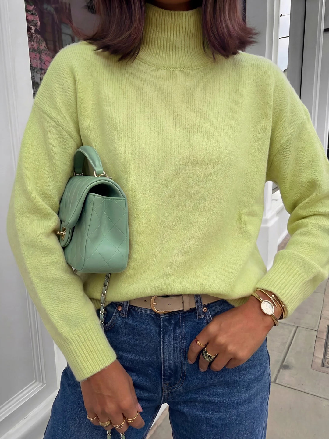 Pulover SHEIN, verde