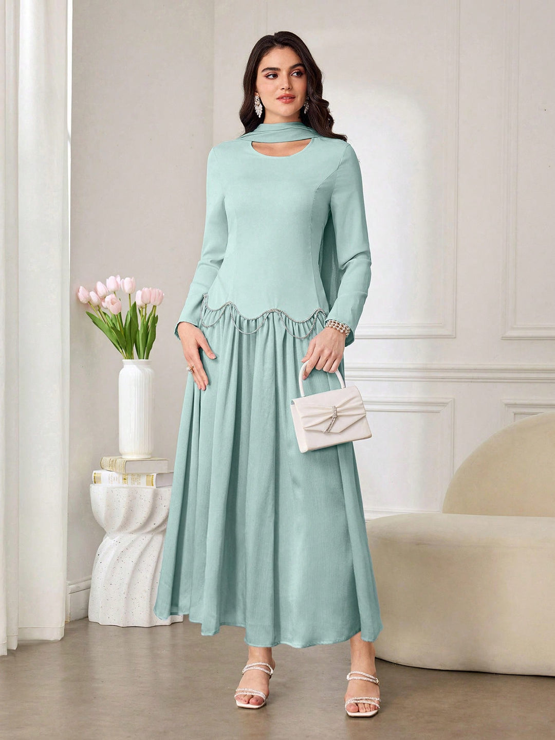 Rochie maxi SHEIN, verde