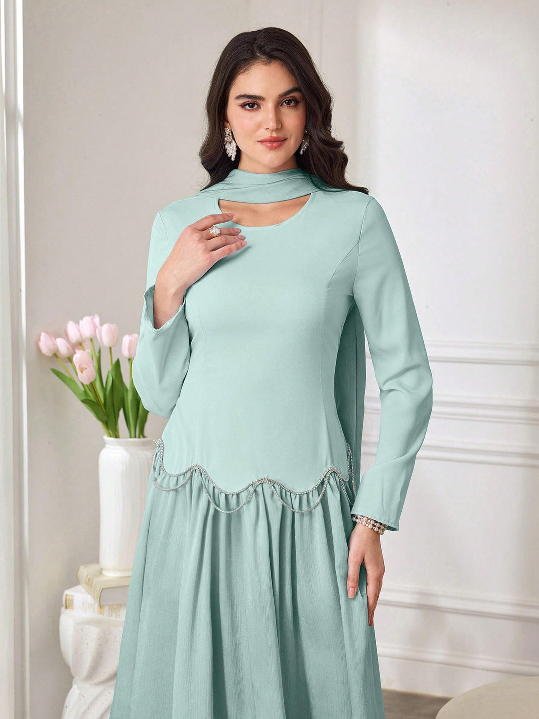 Rochie maxi SHEIN, verde