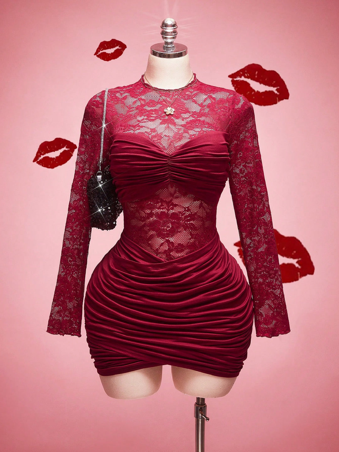Rochie SHEIN, vișiniu