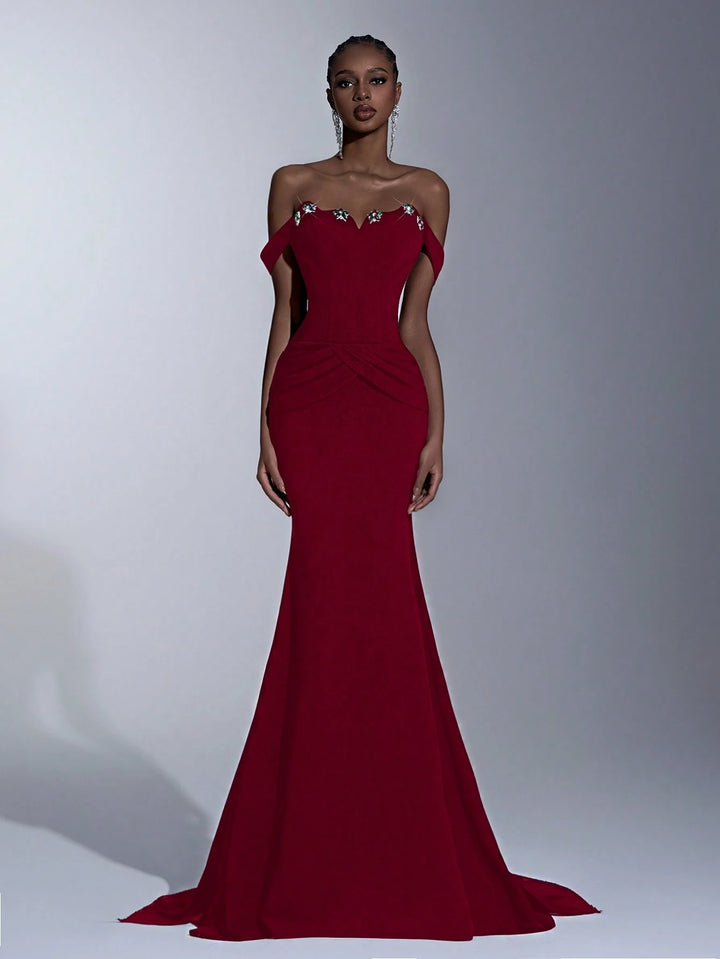 Rochie de ocazie SHEIN, vișiniu