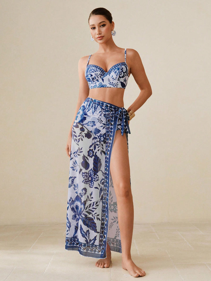 Set bikini SHEIN, albastru