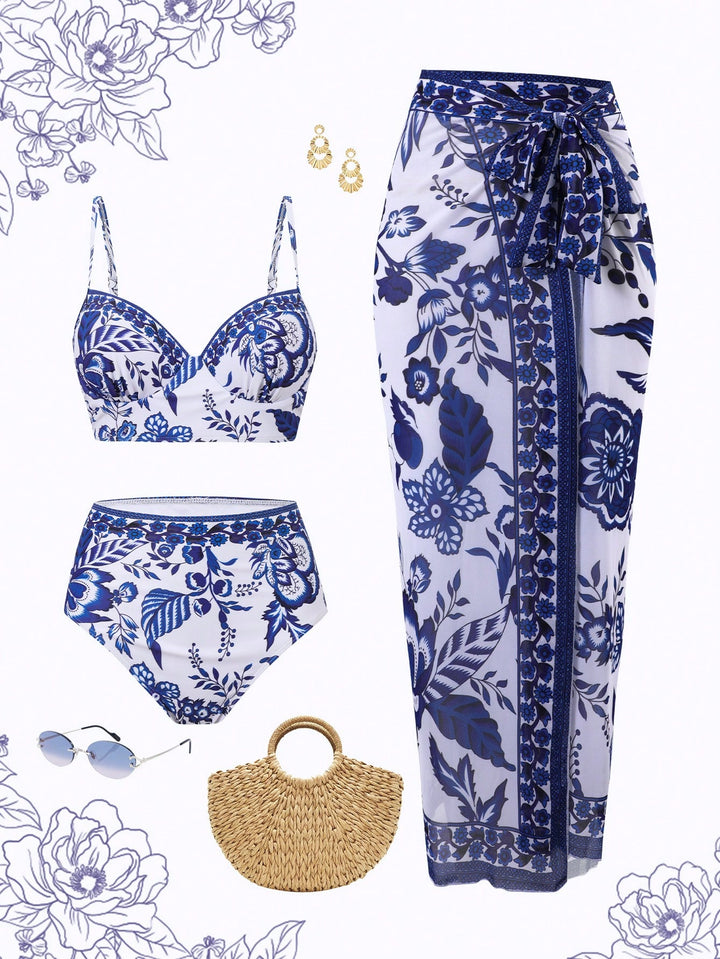 Set bikini SHEIN, albastru
