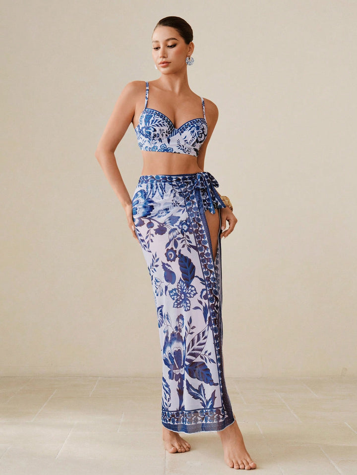 Set bikini SHEIN, albastru