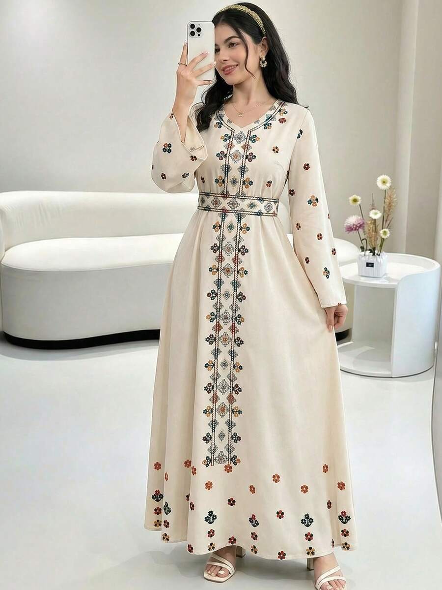 Rochie maxi SHEIN, crem