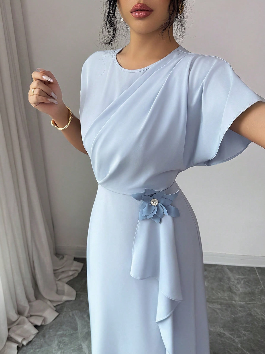 SHEIN maxi ruha, kék