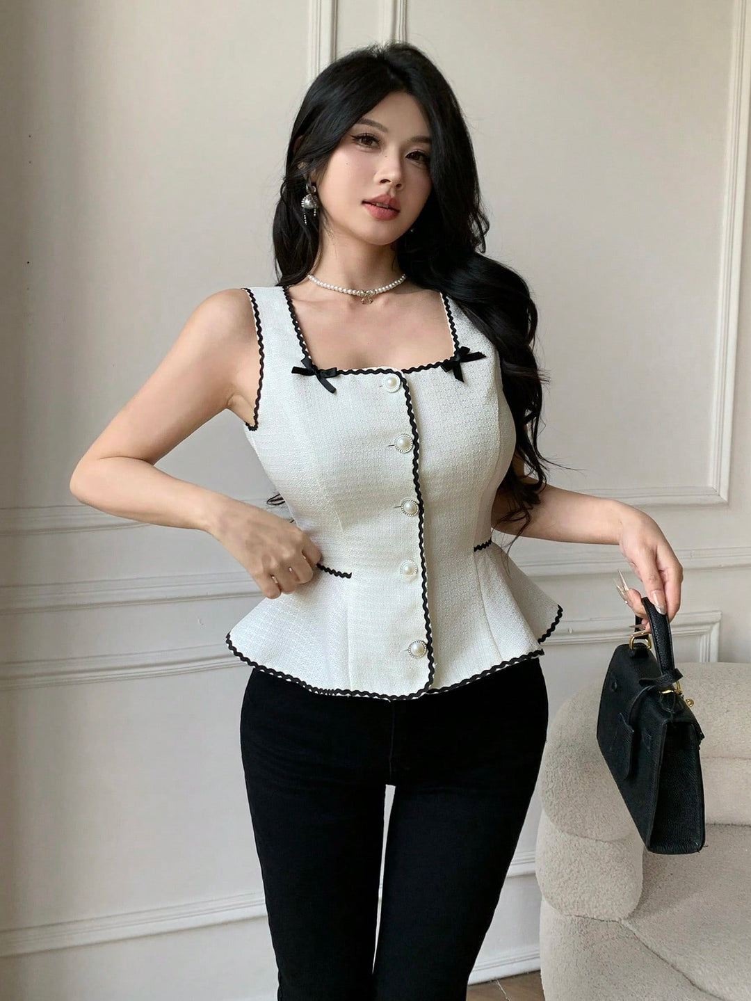 Top SHEIN, crem