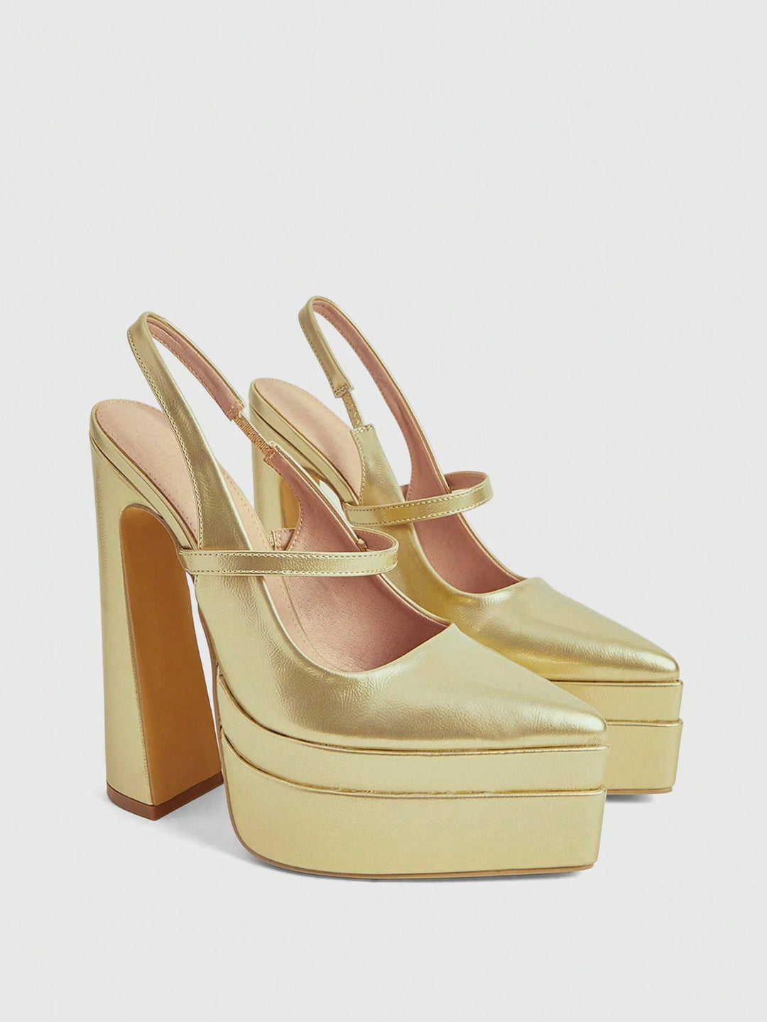 Pantofi cu toc SHEIN, auriu