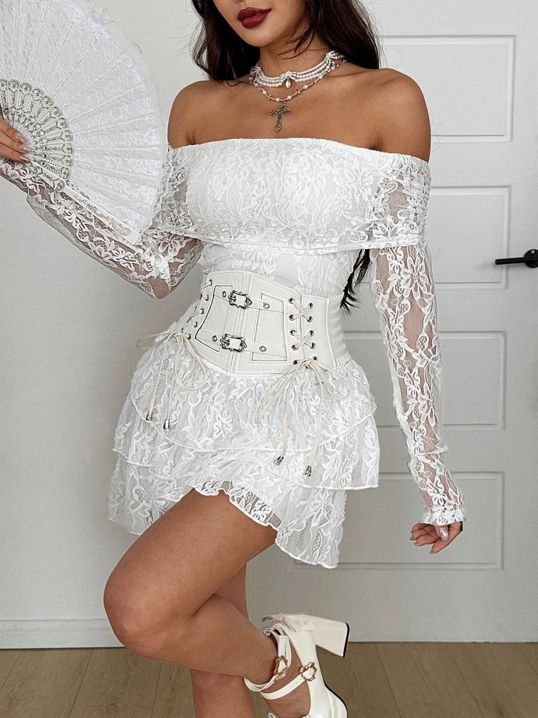 Rochie mini SHEIN, alb