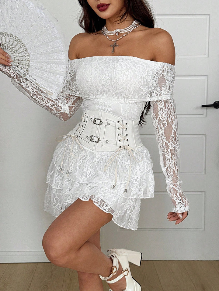 Rochie mini SHEIN, alb
