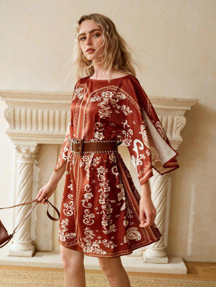 Rochie scurtă SHEIN, maro
