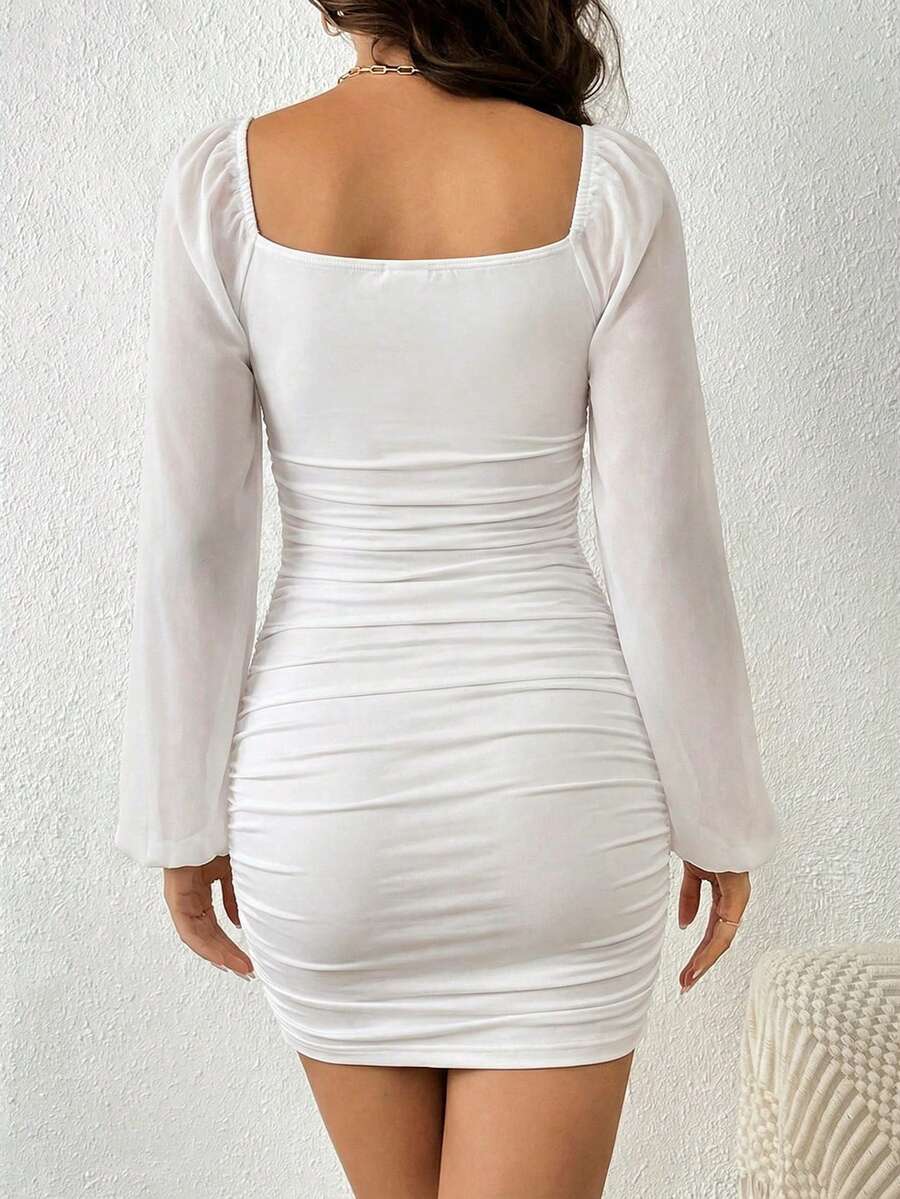 Rochie mini SHEIN, alb