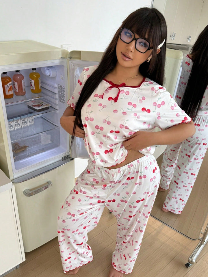 Set pijamale SHEIN, alb